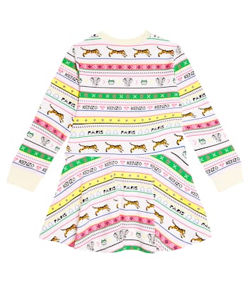 Abito in misto cotone con stampa | Kenzo Kids