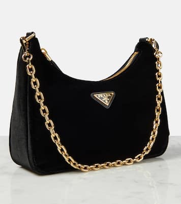 Re-Edition Small velvet shoulder bag | Prada