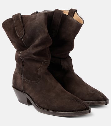 Stivaletti texani Tabi in suede | Maison Margiela