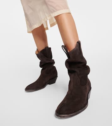 Stivaletti texani Tabi in suede | Maison Margiela