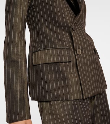 Tattoo pinstripe wool-blend blazer | Jean Paul Gaultier