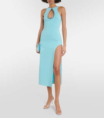 Vestido midi con aberturas adornado | David Koma