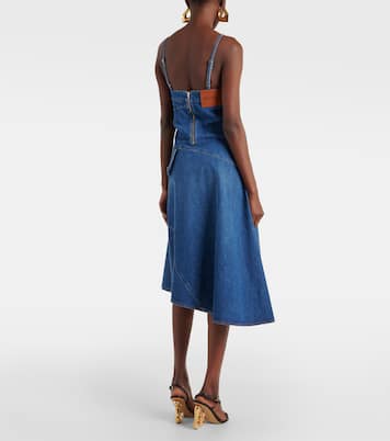 Falda midi asimétrica de denim | JW Anderson