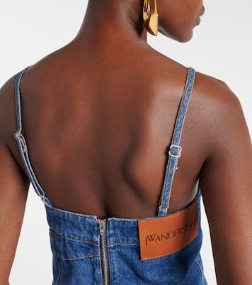 Falda midi asimétrica de denim | JW Anderson