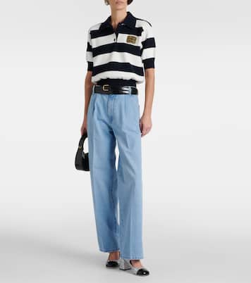 Low-rise wide-leg jeans  | Miu Miu