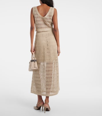 Crop top de punto de lino y seda | Brunello Cucinelli