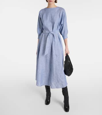 Abito midi Mina in lino | Loro Piana