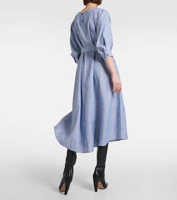 Abito midi Mina in lino | Loro Piana