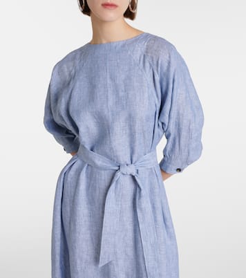 Abito midi Mina in lino | Loro Piana