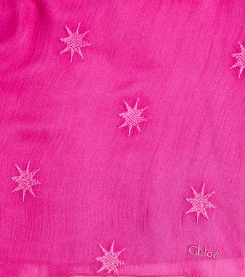 Bébé – Robe en soie à manches courtes | Chloé Kids