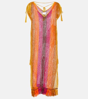 Striped crochet midi dress | Anna Kosturova