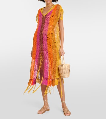 Striped crochet midi dress | Anna Kosturova