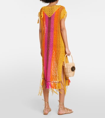 Striped crochet midi dress | Anna Kosturova