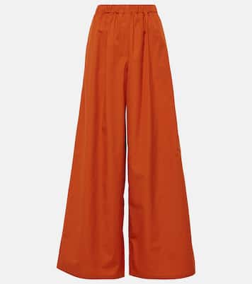 Weite High-Rise-Hose Navigli aus Baumwolle | Max Mara