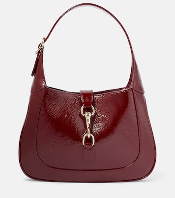 Gucci Jackie Small patent leather shoulder bag in red Gucci Mytheresa