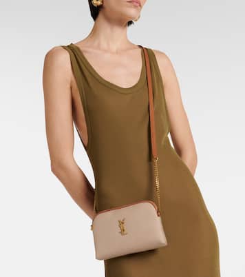 Gaby leather-trimmed canvas camera bag | Saint Laurent
