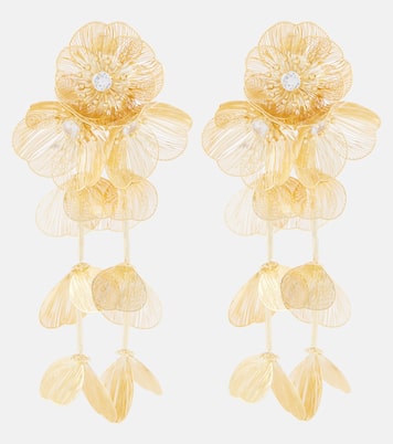 Boucles d'oreilles clip en plaqué or | Self-Portrait