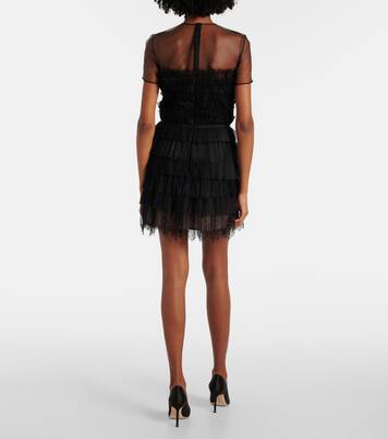 Abito corto Hayla in pizzo chantilly | Costarellos