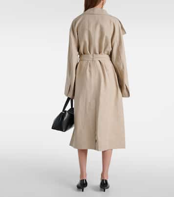 Signature linen-blend trench coat | Toteme