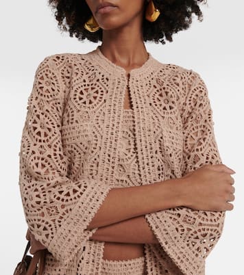 Cardigan Macramé en coton mélangé | Elie Saab