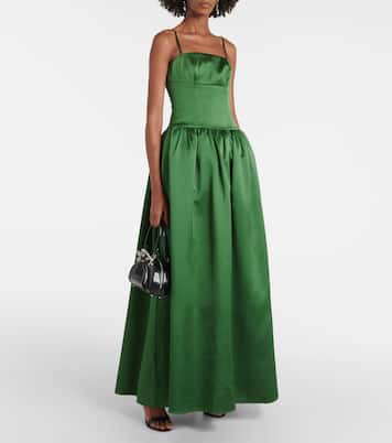 Robe midi en satin | Self-Portrait