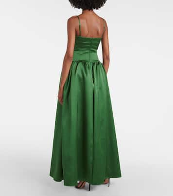 Robe midi en satin | Self-Portrait