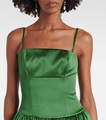 Robe midi en satin | Self-Portrait