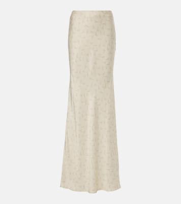Printed satin maxi skirt | Rotate