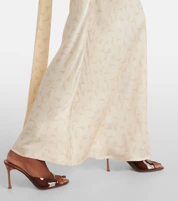 Printed satin maxi skirt | Rotate