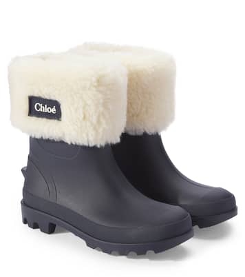 Botas de lluvia con borrego sintético | Chloé Kids