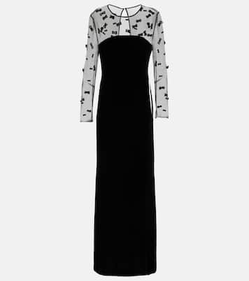 Verzierte Robe Marocco aus Mesh und Samt | Max Mara