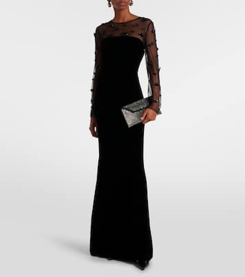 Verzierte Robe Marocco aus Mesh und Samt | Max Mara