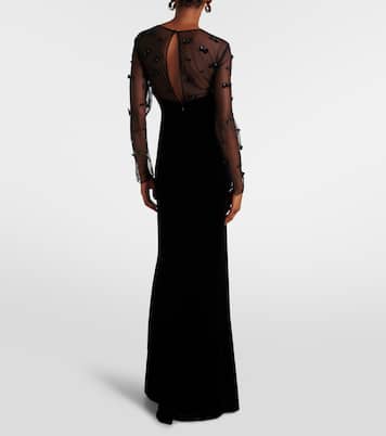Verzierte Robe Marocco aus Mesh und Samt | Max Mara