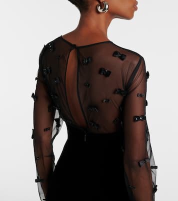 Verzierte Robe Marocco aus Mesh und Samt | Max Mara