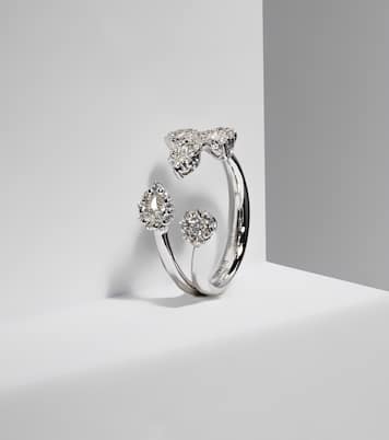 Anello Y-Not in oro bianco 18kt con diamanti | Yeprem