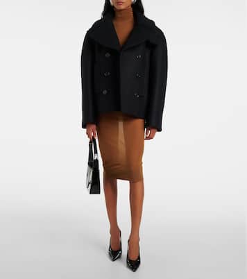 Caban oversize in lana vergine | Saint Laurent