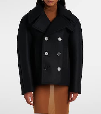 Caban oversize in lana vergine | Saint Laurent