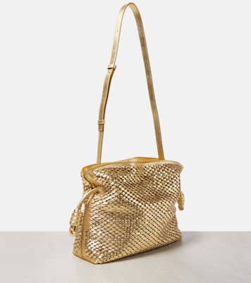 Clutch Flamenco Small aus Metallic-Leder | Loewe