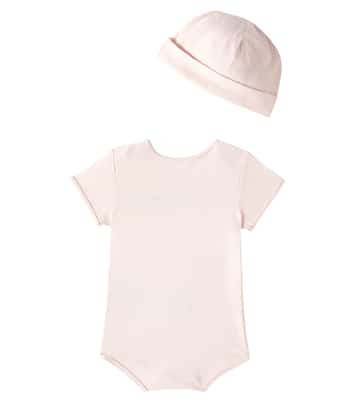 Bebé - set de body, babero y gorro de algodón | Gucci Kids