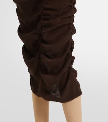 Puff-sleeve silk midi dress | Magda Butrym