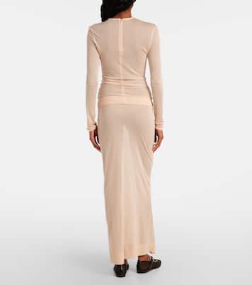 Crystal-embellished mesh top | Simone Rocha