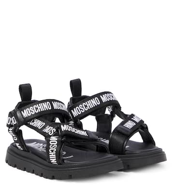 Sandali con pelle e logo   | Moschino Kids