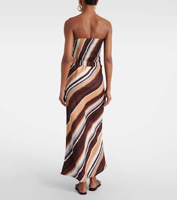 Dalicenca striped linen maxi skirt | Faithfull