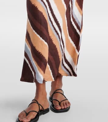 Dalicenca striped linen maxi skirt | Faithfull