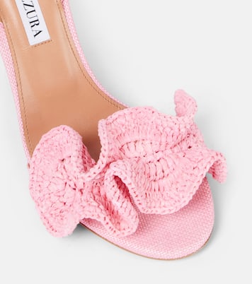 Noches Tropicales 85 raffia sandals | Aquazzura