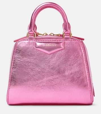 Tote Antigona Cube Nano aus Metallic-Leder | Givenchy