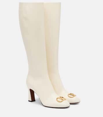 VLogo 80 leather knee-high boots | Valentino Garavani
