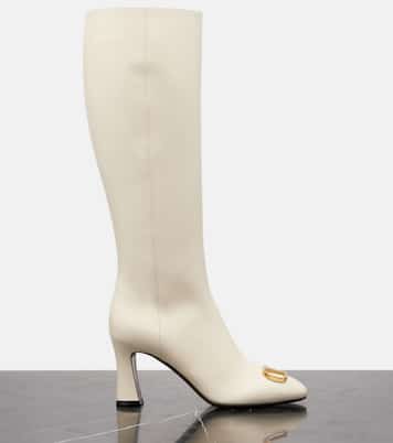 VLogo 80 leather knee-high boots | Valentino Garavani
