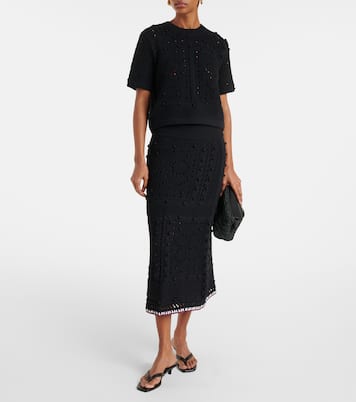 Bohemian Mood open-knit cotton-blend top | Dorothee Schumacher