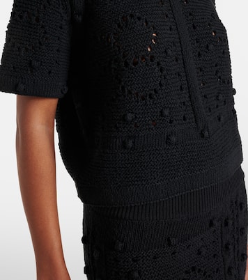 Bohemian Mood open-knit cotton-blend top | Dorothee Schumacher